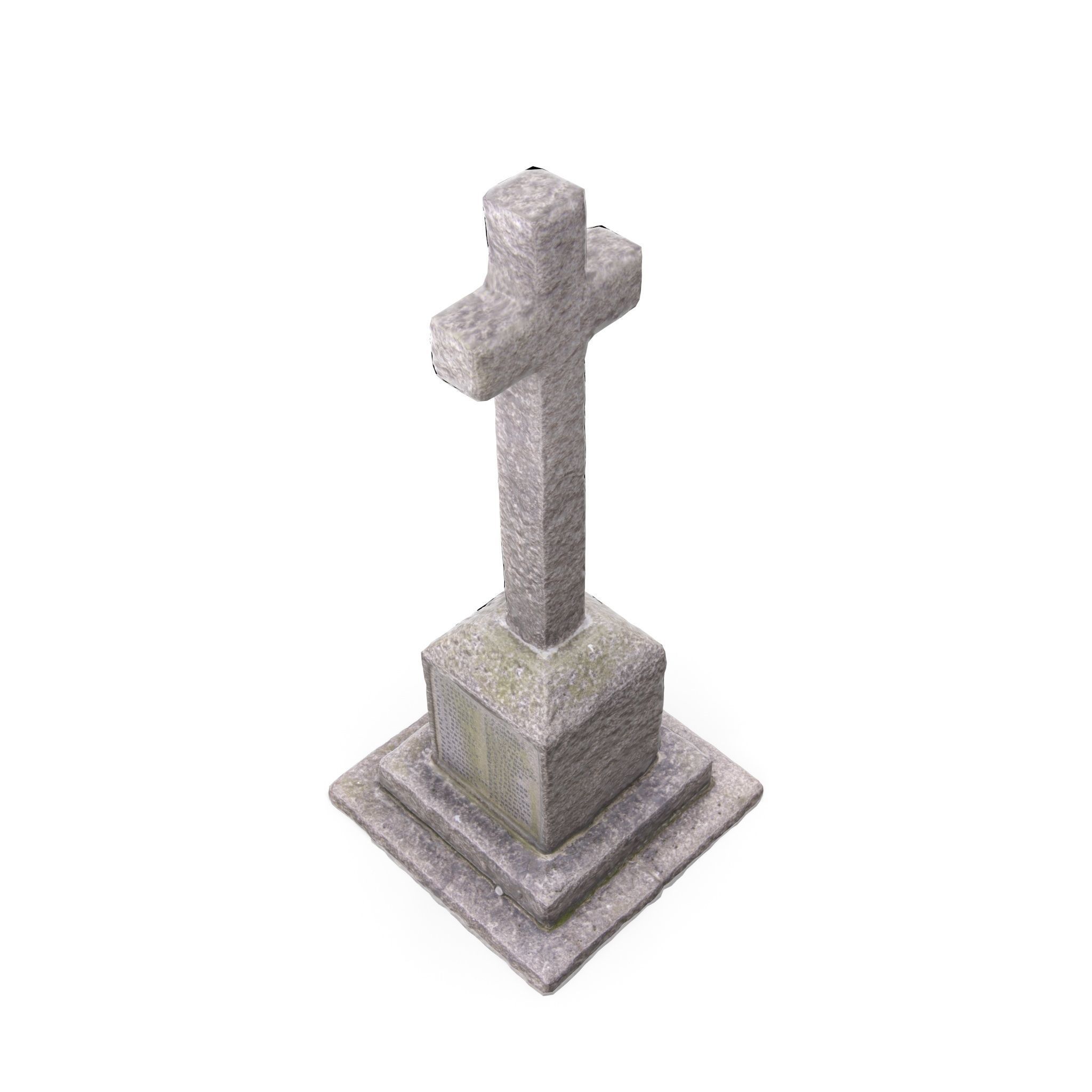 Saint Botolphs Cross War Memorial Stone Sculpture 3D model_8