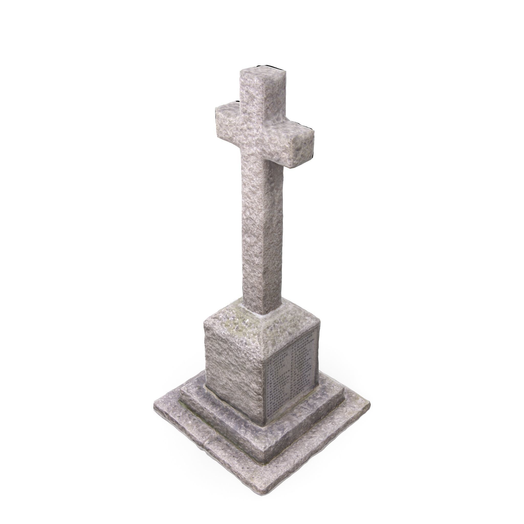 Saint Botolphs Cross War Memorial Stone Sculpture 3D model_9