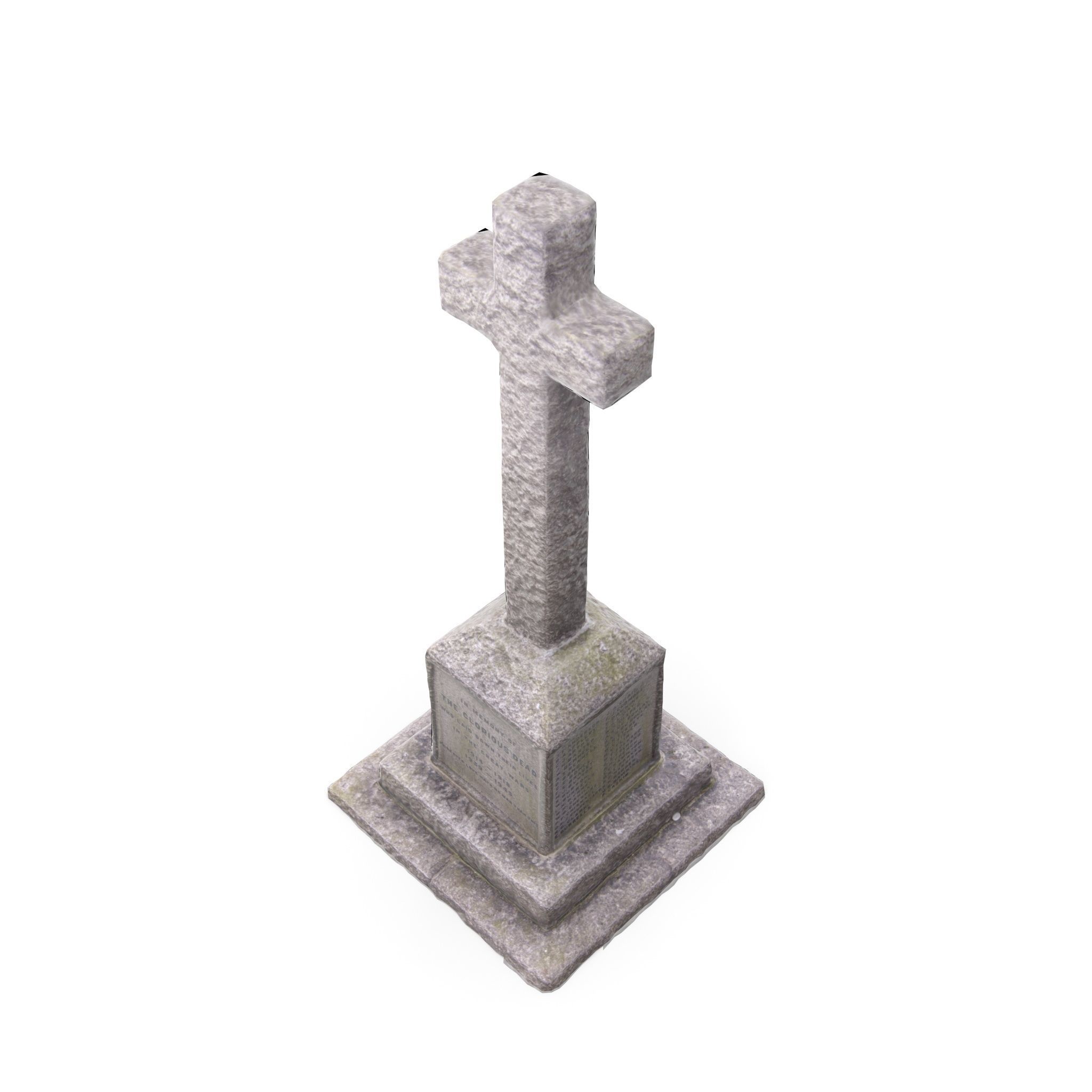 Saint Botolphs Cross War Memorial Stone Sculpture 3D model_7