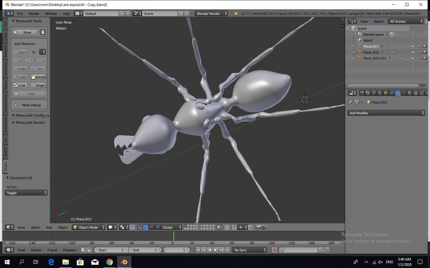 Ant 3D model Low-poly 3D model_12