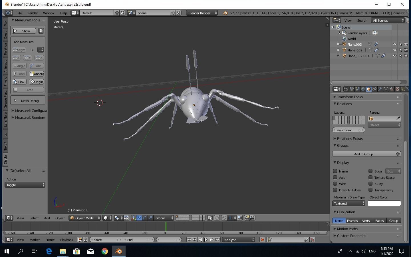 Ant 3D model Low-poly 3D model_4