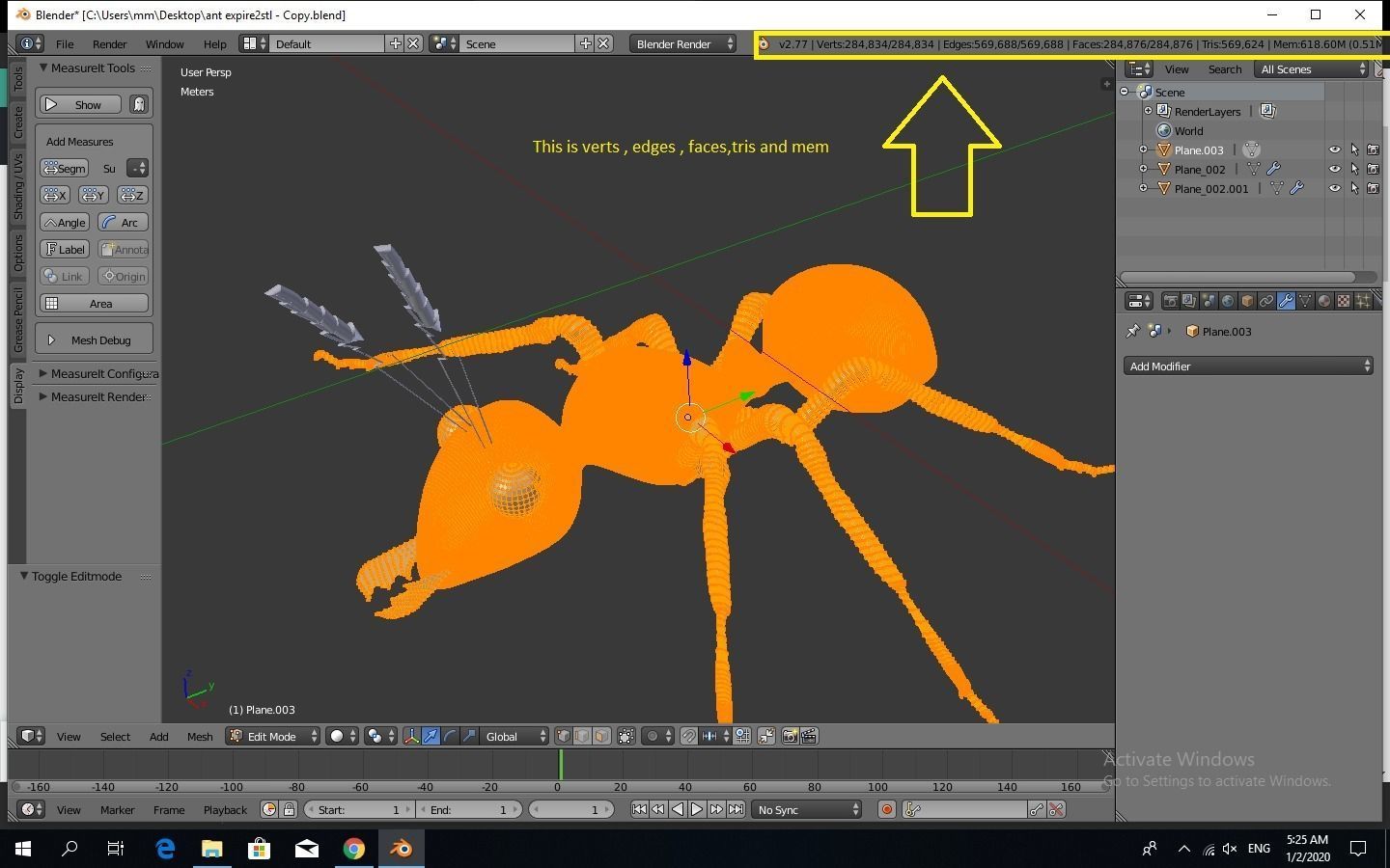 Ant 3D model Low-poly 3D model_11