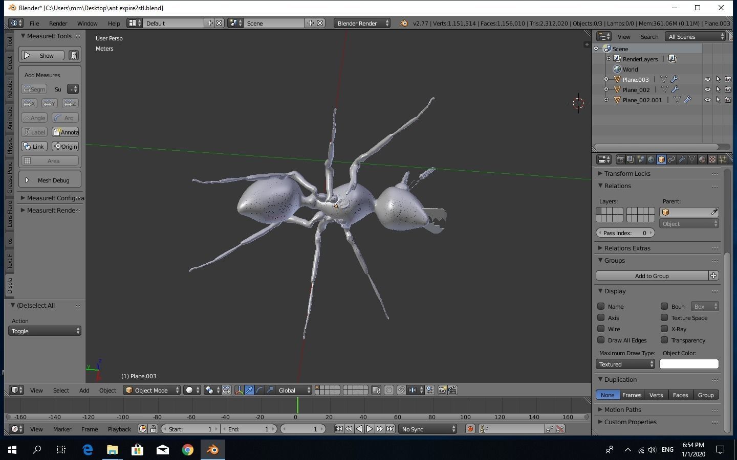 Ant 3D model Low-poly 3D model_3
