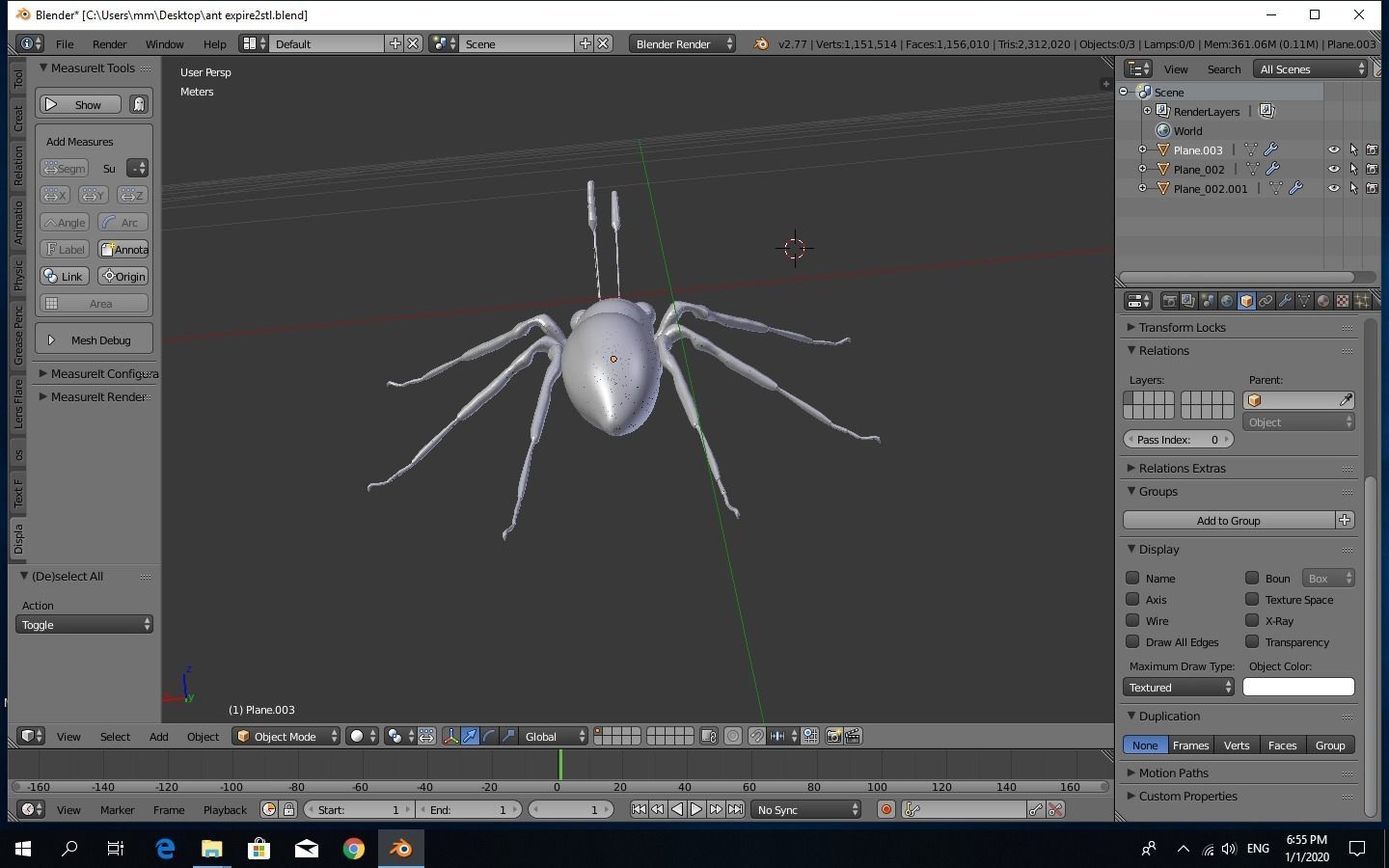 Ant 3D model Low-poly 3D model_5
