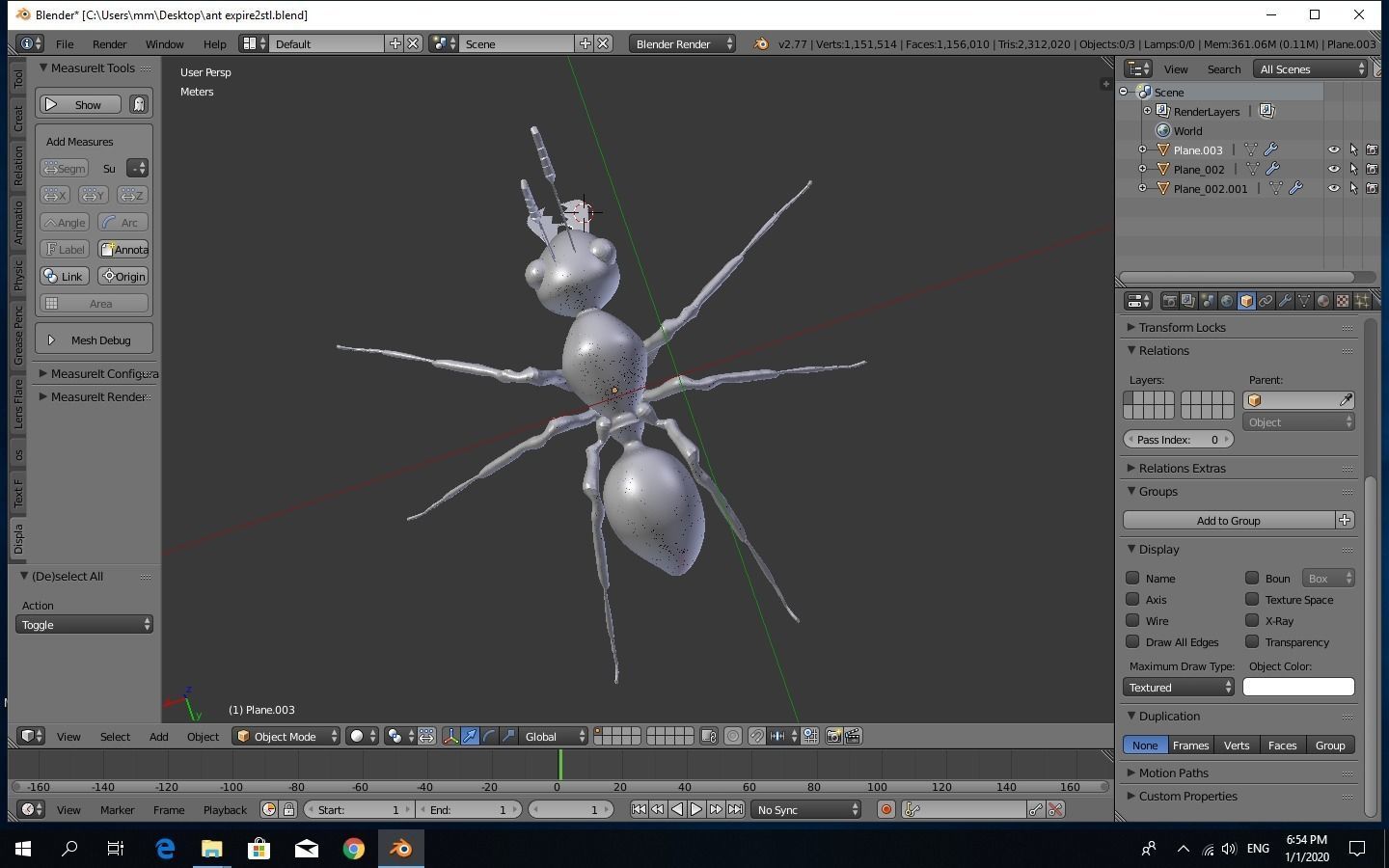Ant 3D model Low-poly 3D model_2