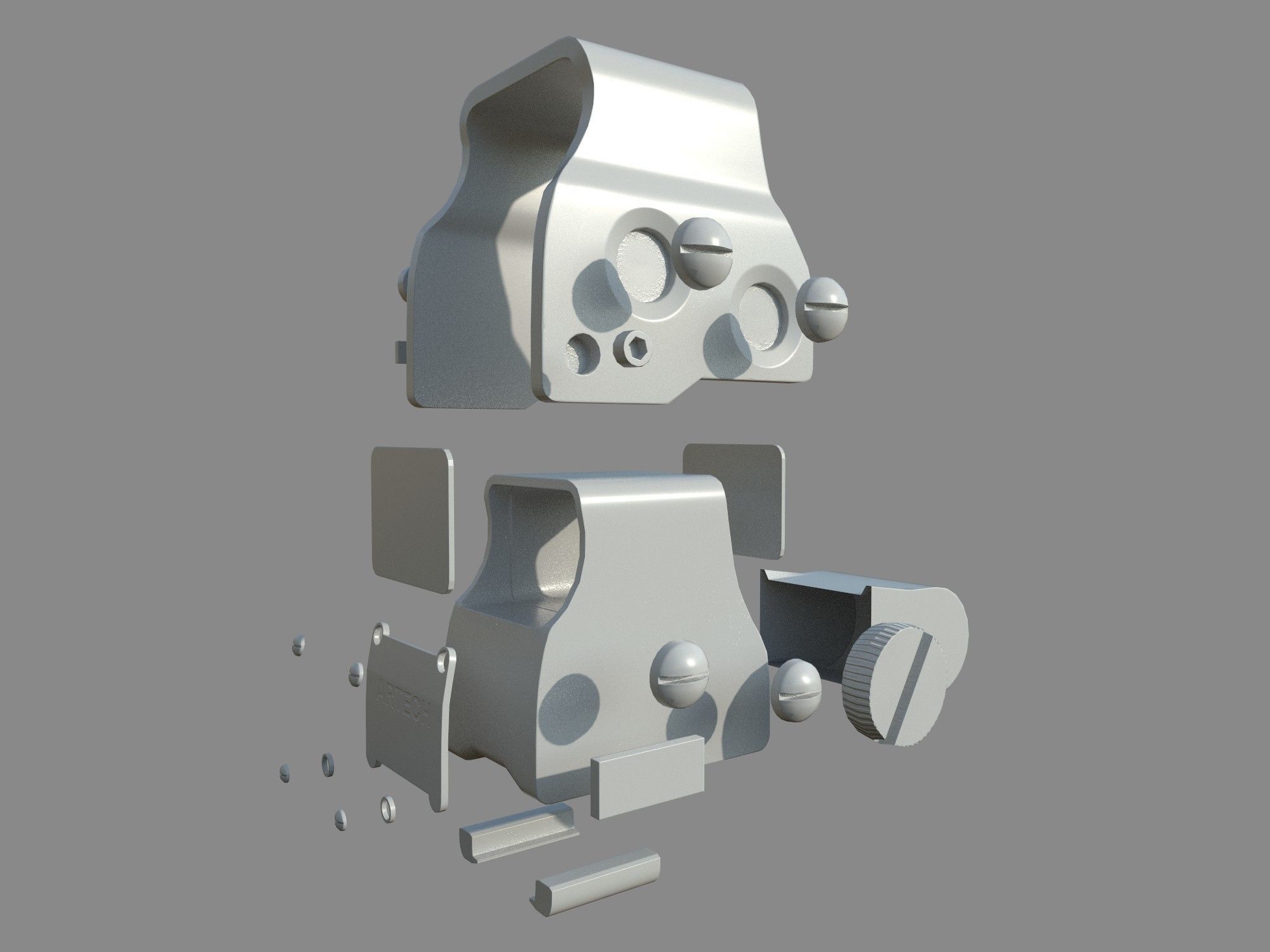 Weapon - Scope - 01 - EoTechXPS3 Low-poly 3D model_16