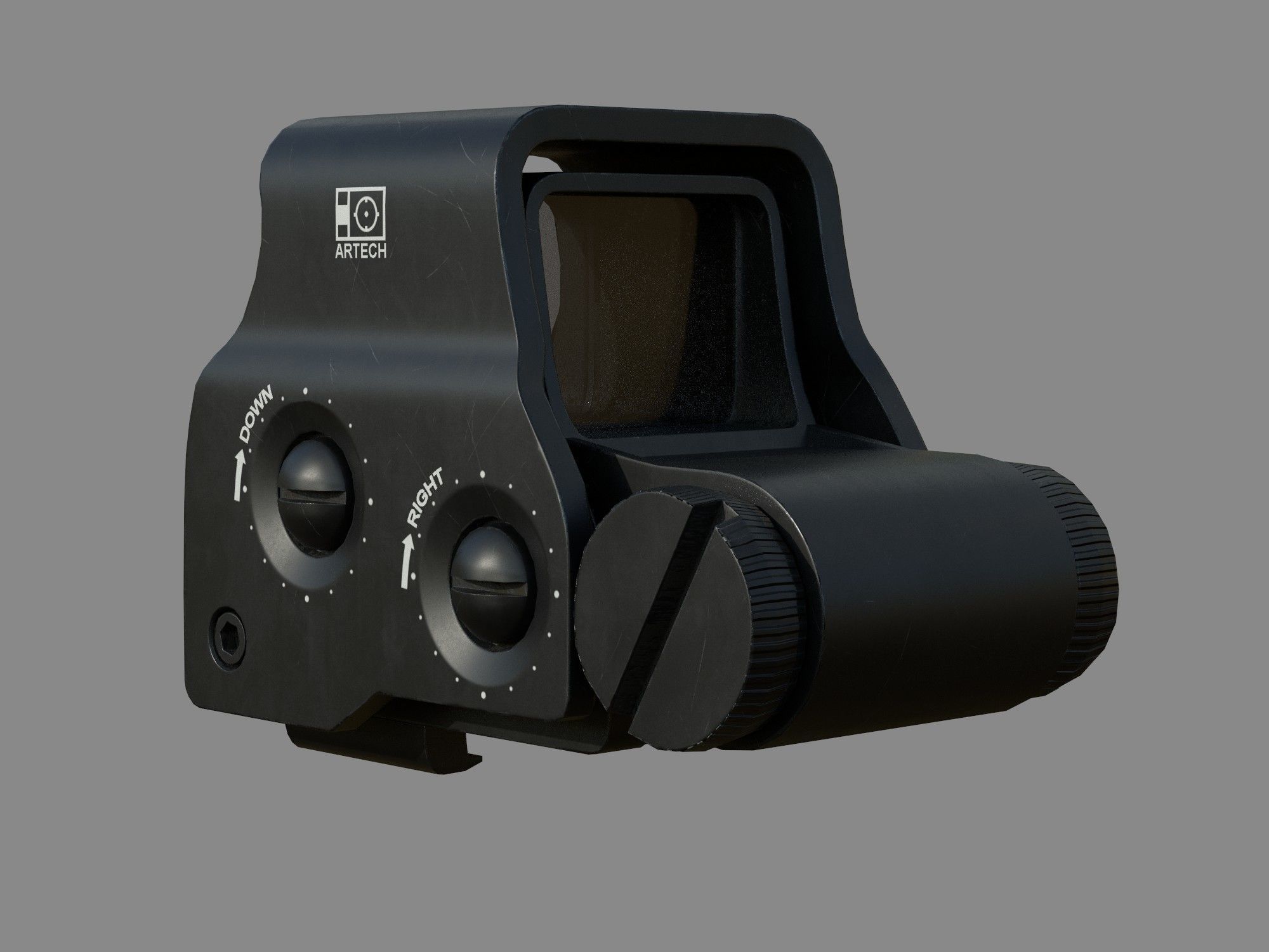 Weapon - Scope - 01 - EoTechXPS3 Low-poly 3D model_8