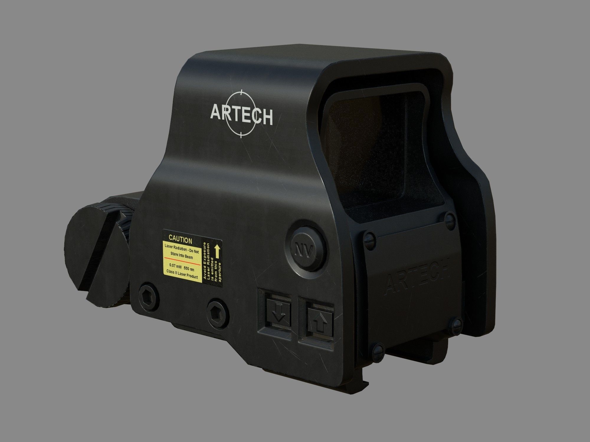 Weapon - Scope - 01 - EoTechXPS3 Low-poly 3D model_4