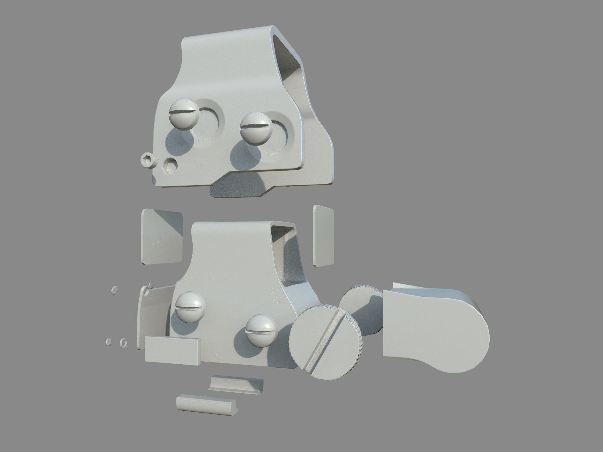 Weapon - Scope - 01 - EoTechXPS3 Low-poly 3D model_17