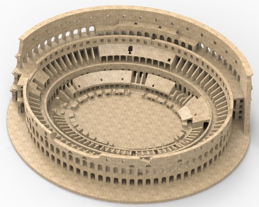 Colosseum 3D print model_3
