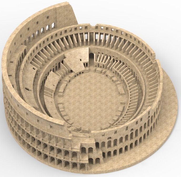 Colosseum 3D print model_4