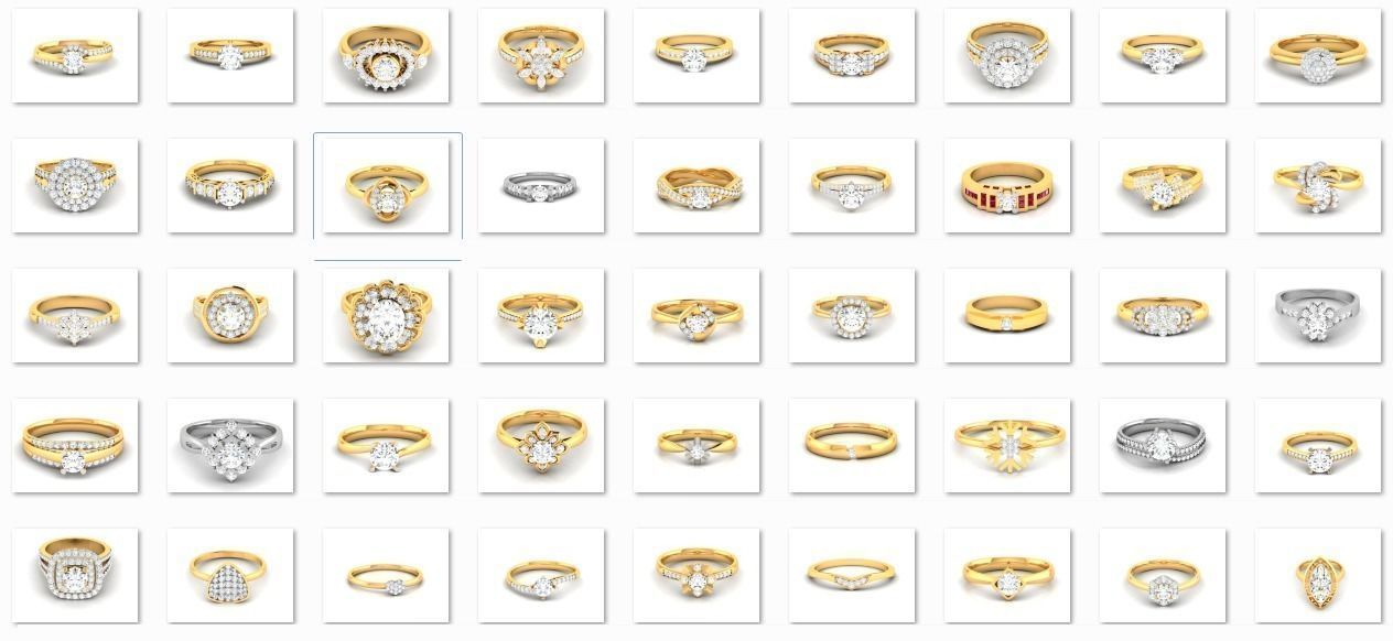 2000 Solitaire ring 3dm 3-4 render detail bulk collection _4