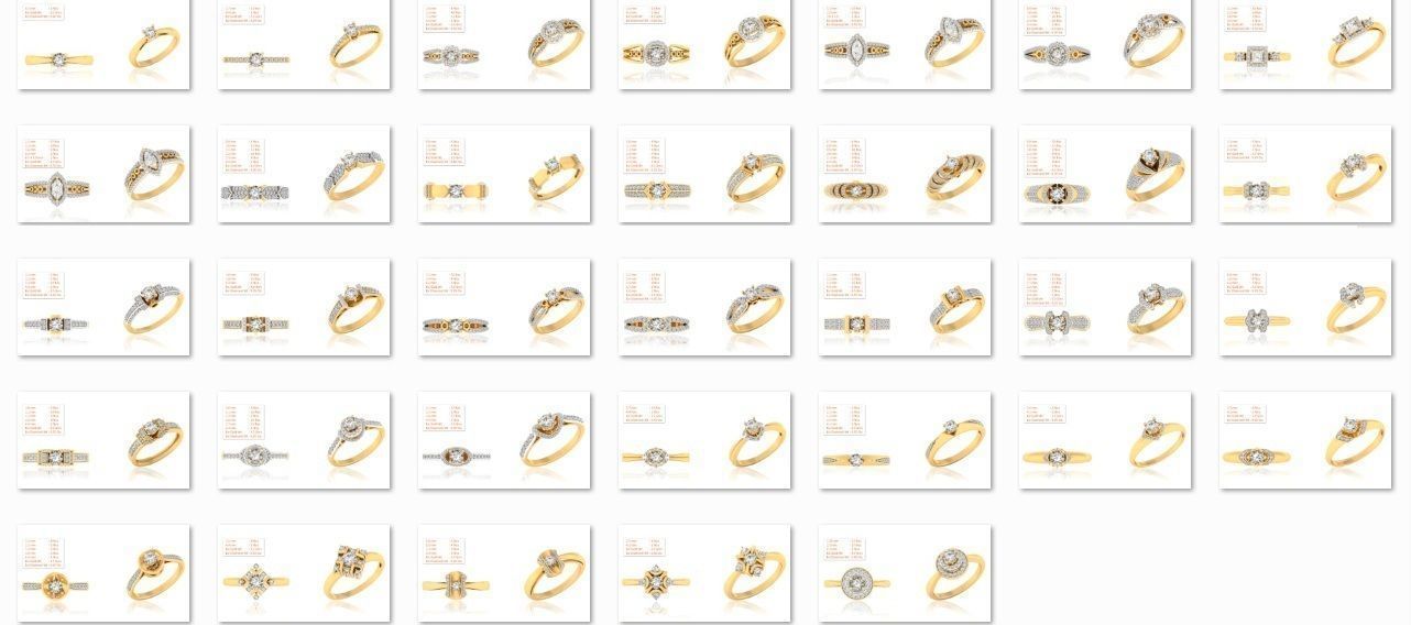 2000 Solitaire ring 3dm 3-4 render detail bulk collection _3