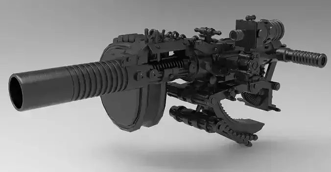 Balkan Grenades Launcher - VR Ready 3D Model