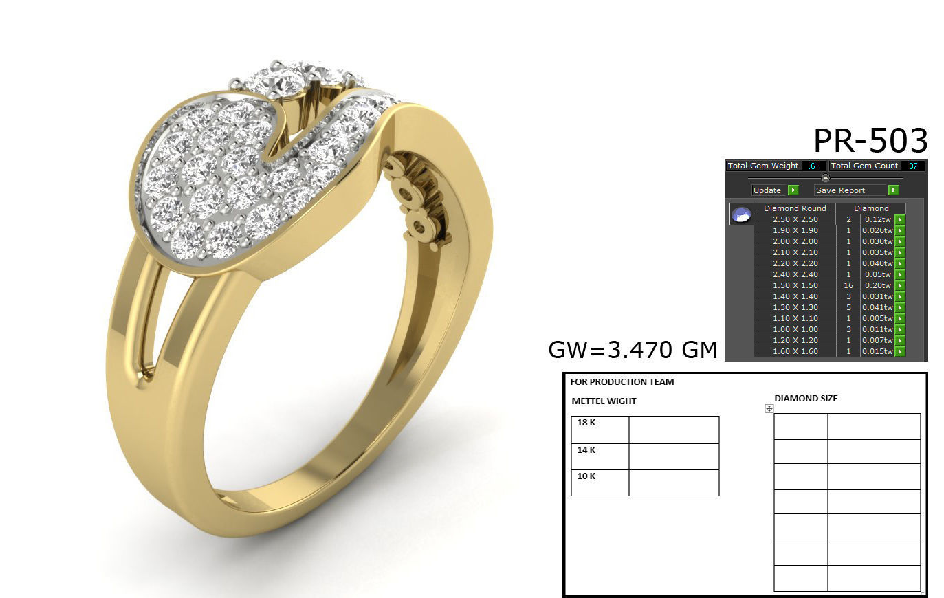 Women ring 3dm detail 3D print model 3D print model_1