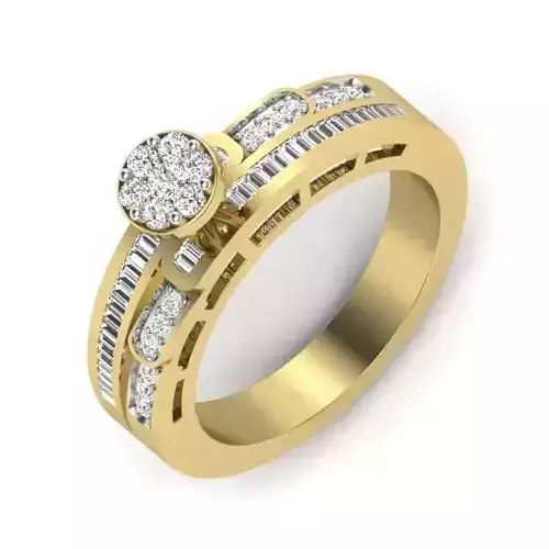Women solitaire ring 3dm detail 3D print model