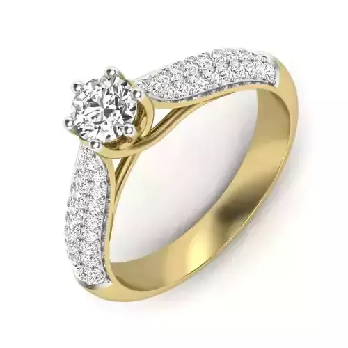Women solitaire ring 3dm detail 3D print model