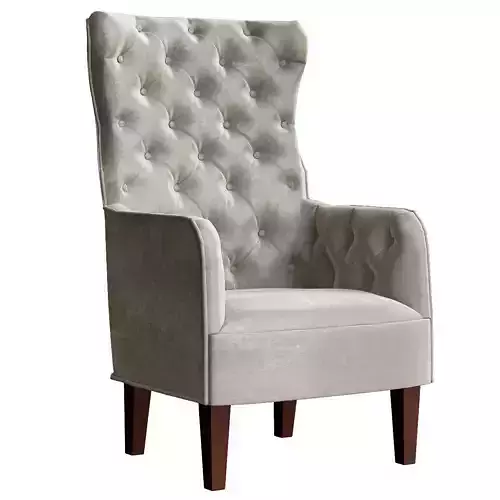 armchair tufted chair with wooden legs