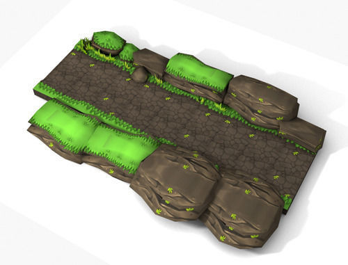 Cartoon of palm tree  Low-poly 3D model_10