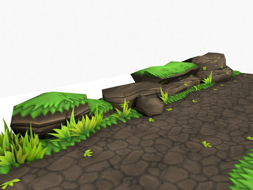 Cartoon of palm tree  Low-poly 3D model_8