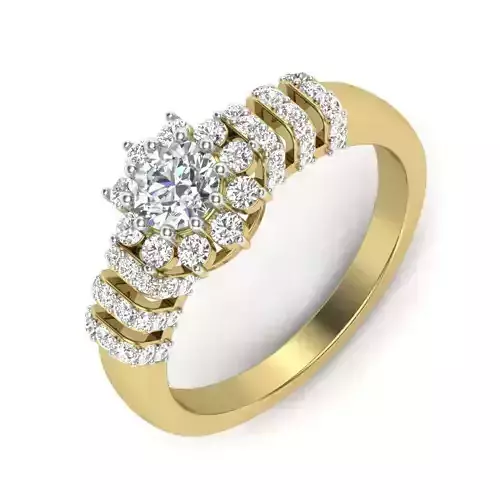 Women solitaire ring 3dm detail 3D print model