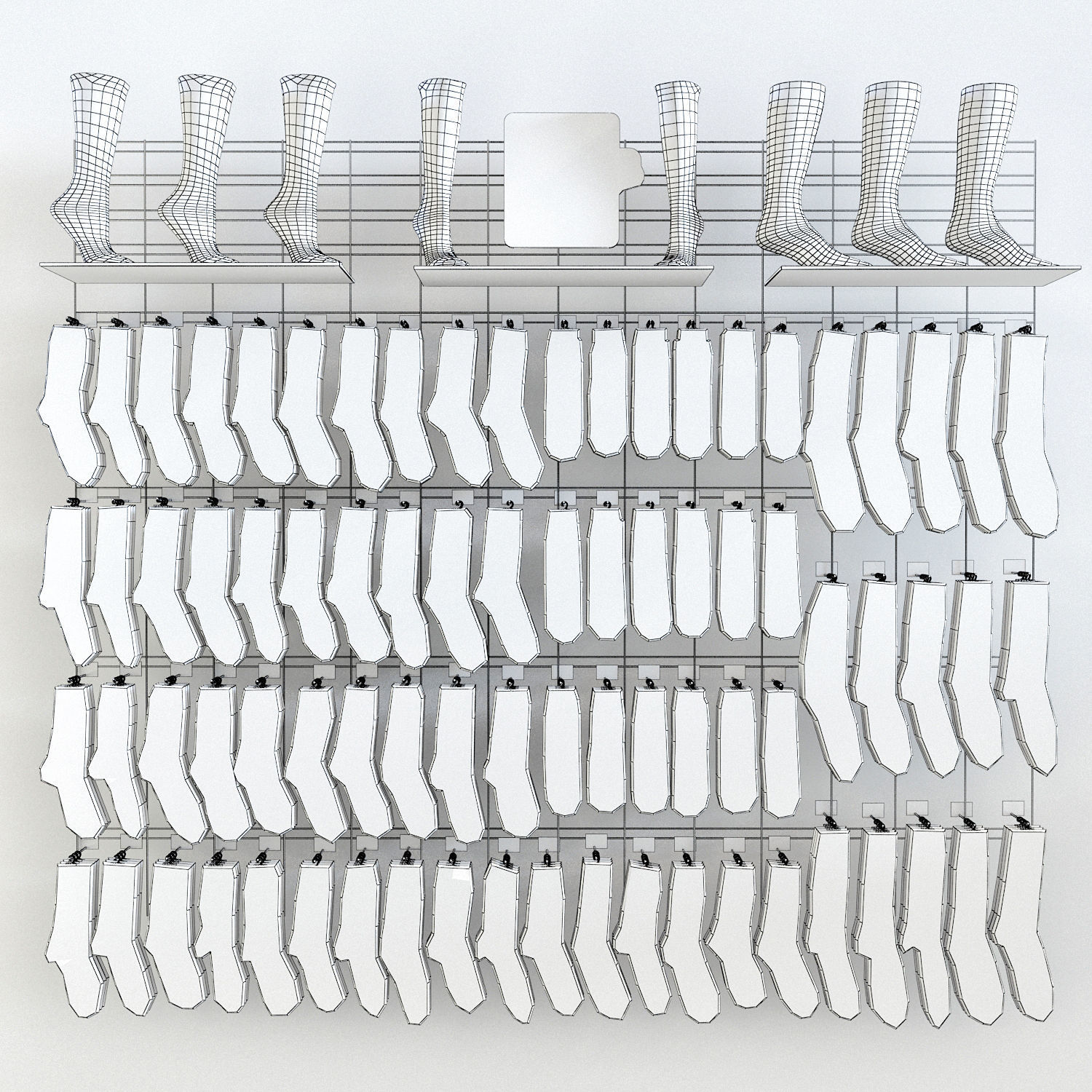 Socks wall 3D model_1