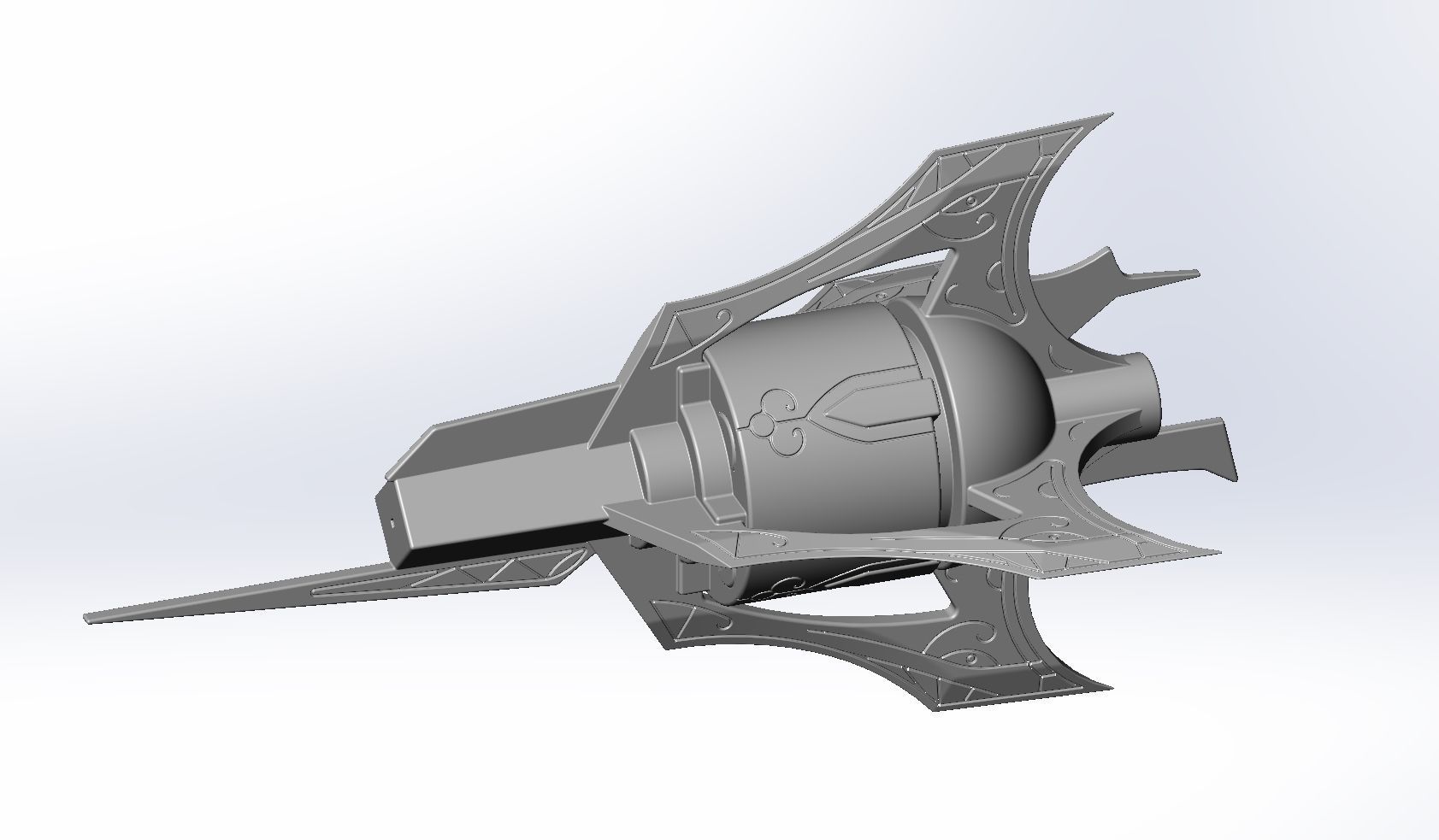 RWBY Myrtenaster Weiss Sword Guard Piece 3D print model_4