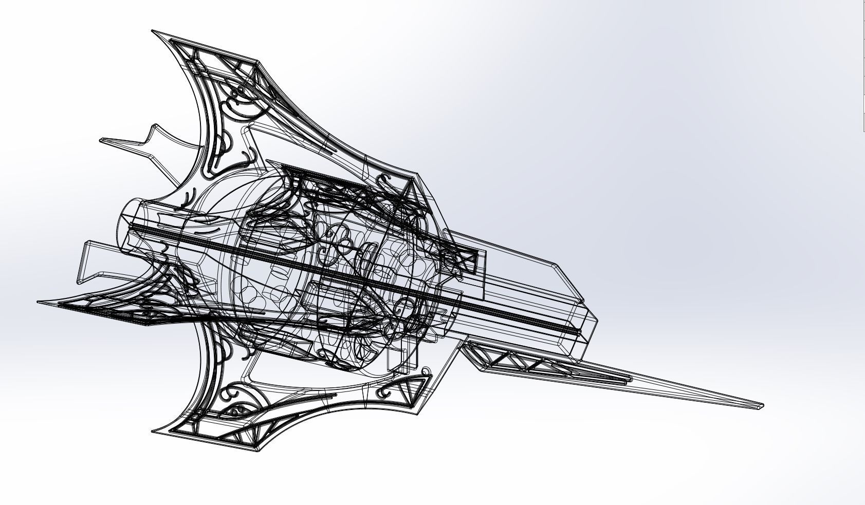 RWBY Myrtenaster Weiss Sword Guard Piece 3D print model_2