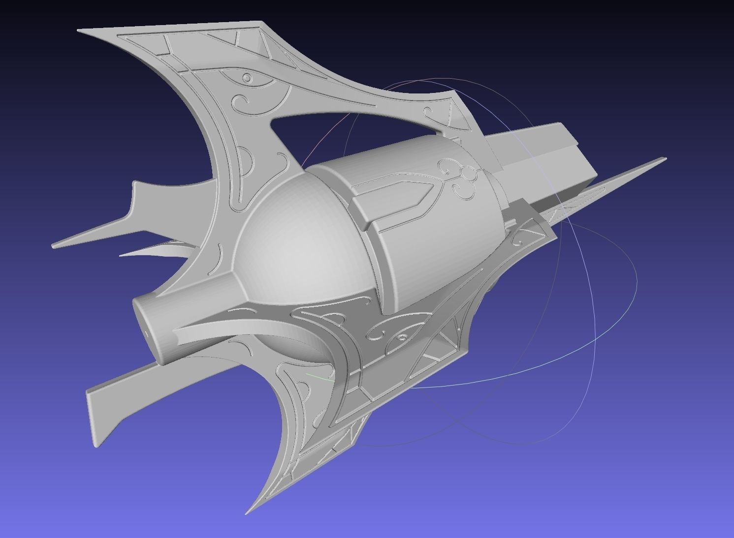 RWBY Myrtenaster Weiss Sword Guard Piece 3D print model_1