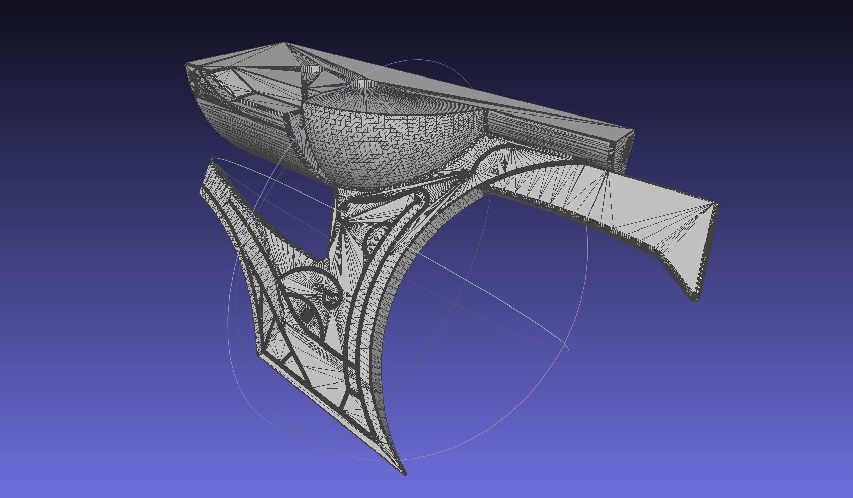RWBY Myrtenaster Weiss Sword Guard Piece 3D print model_3