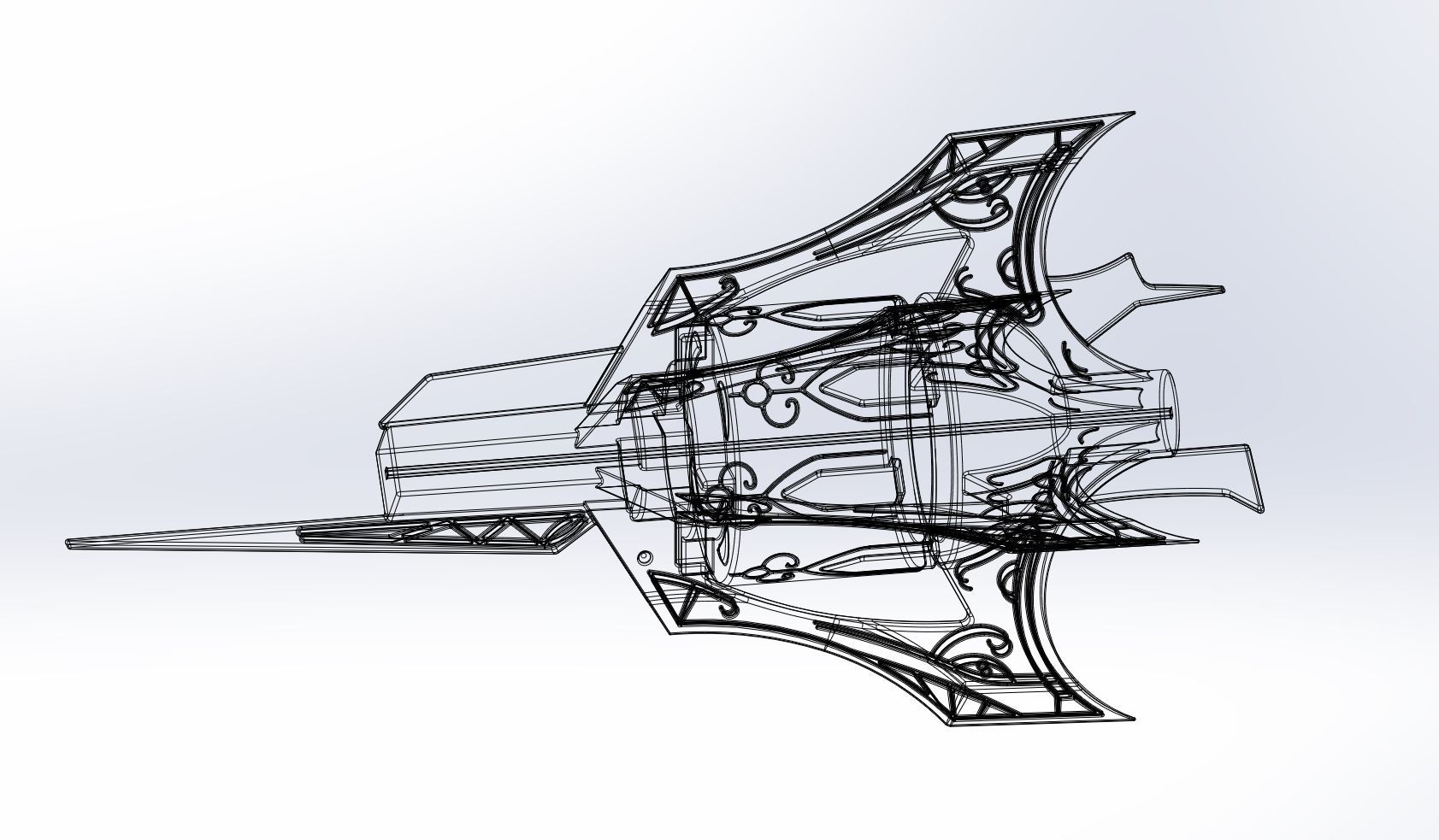 RWBY Myrtenaster Weiss Sword Guard Piece 3D print model_18