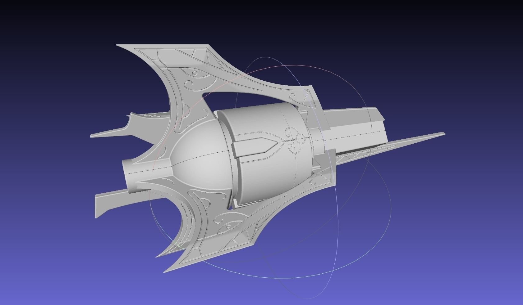 RWBY Myrtenaster Weiss Sword Guard Piece 3D print model_21