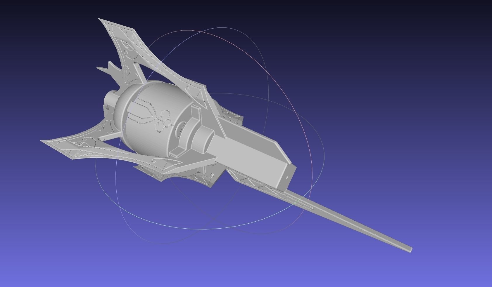 RWBY Myrtenaster Weiss Sword Guard Piece 3D print model_8