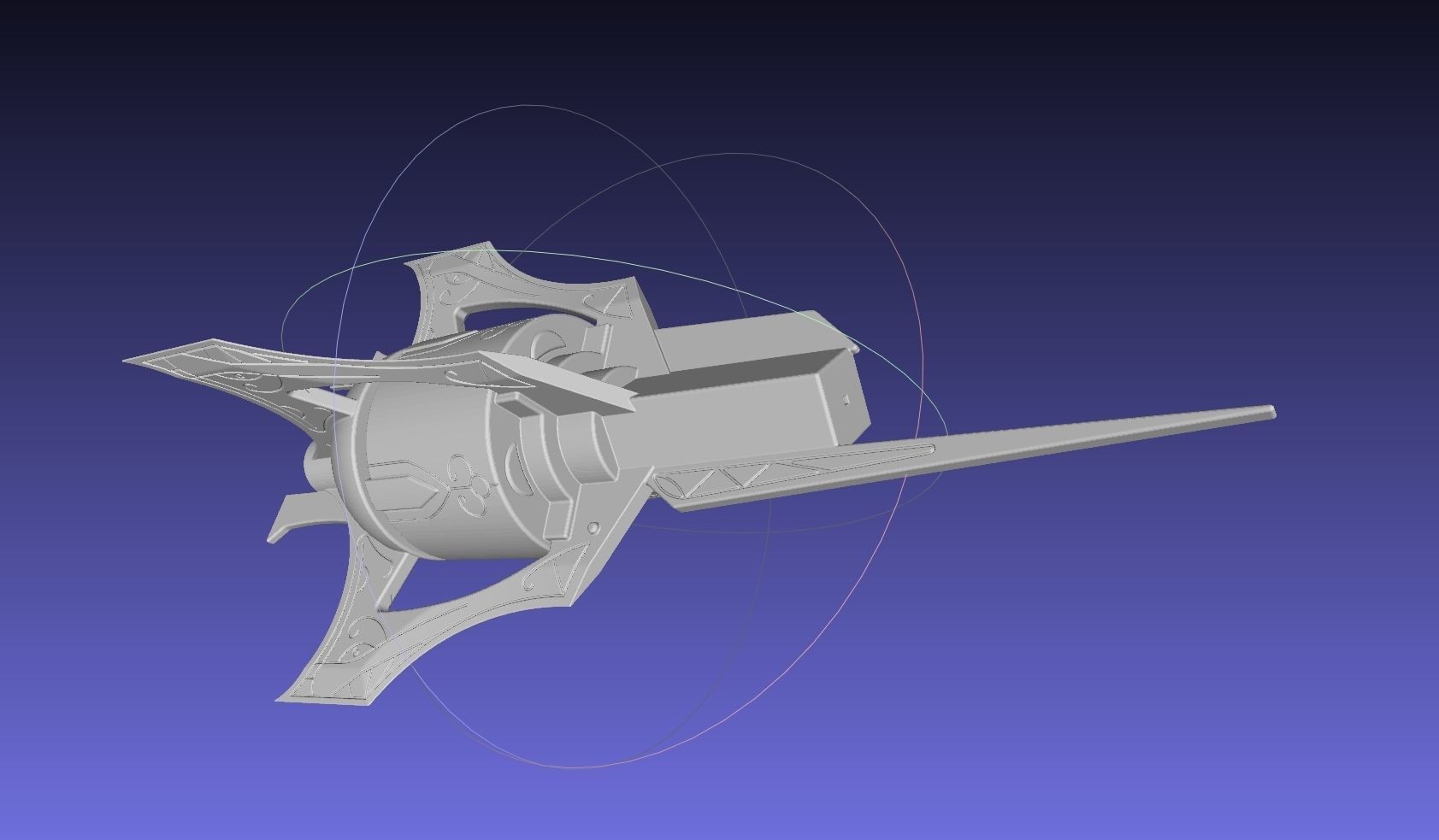 RWBY Myrtenaster Weiss Sword Guard Piece 3D print model_10