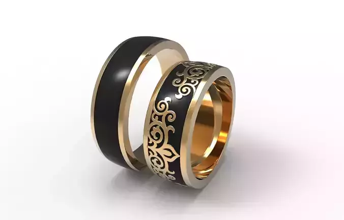 Enamelwedding bands 