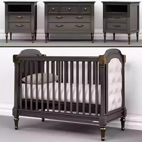 the rugs baby crib and dresser