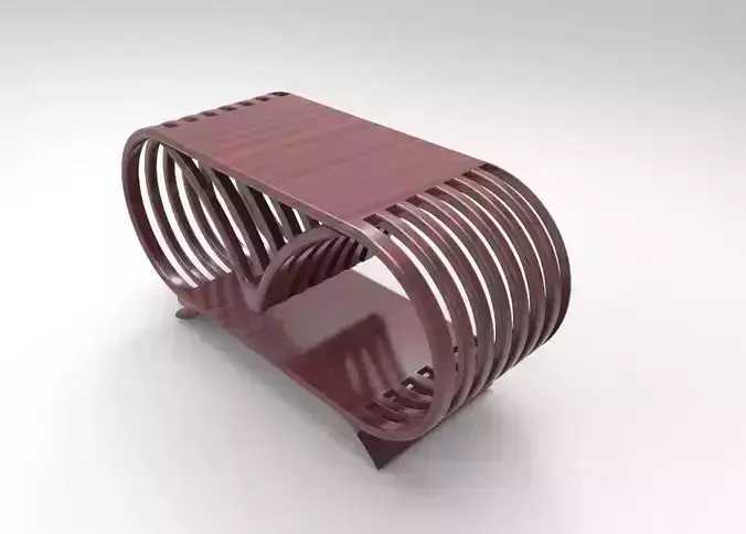 table wooden side with curved design