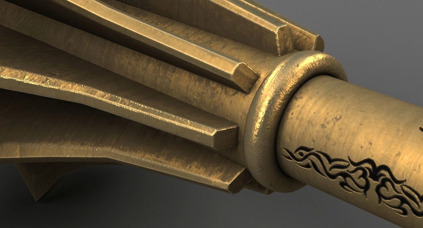 Medieval Mace 3D model_9