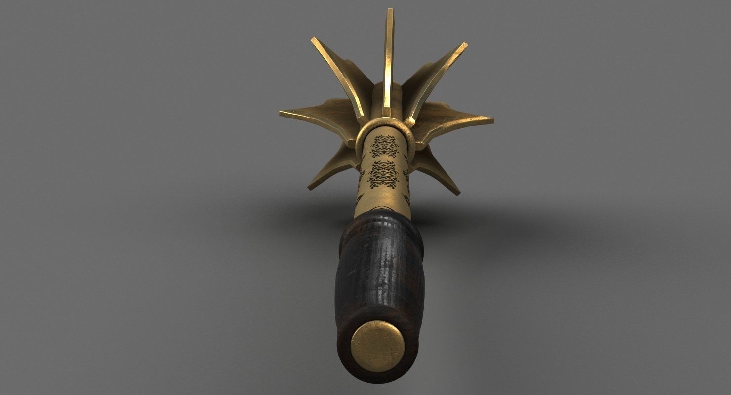 Medieval Mace 3D model_2
