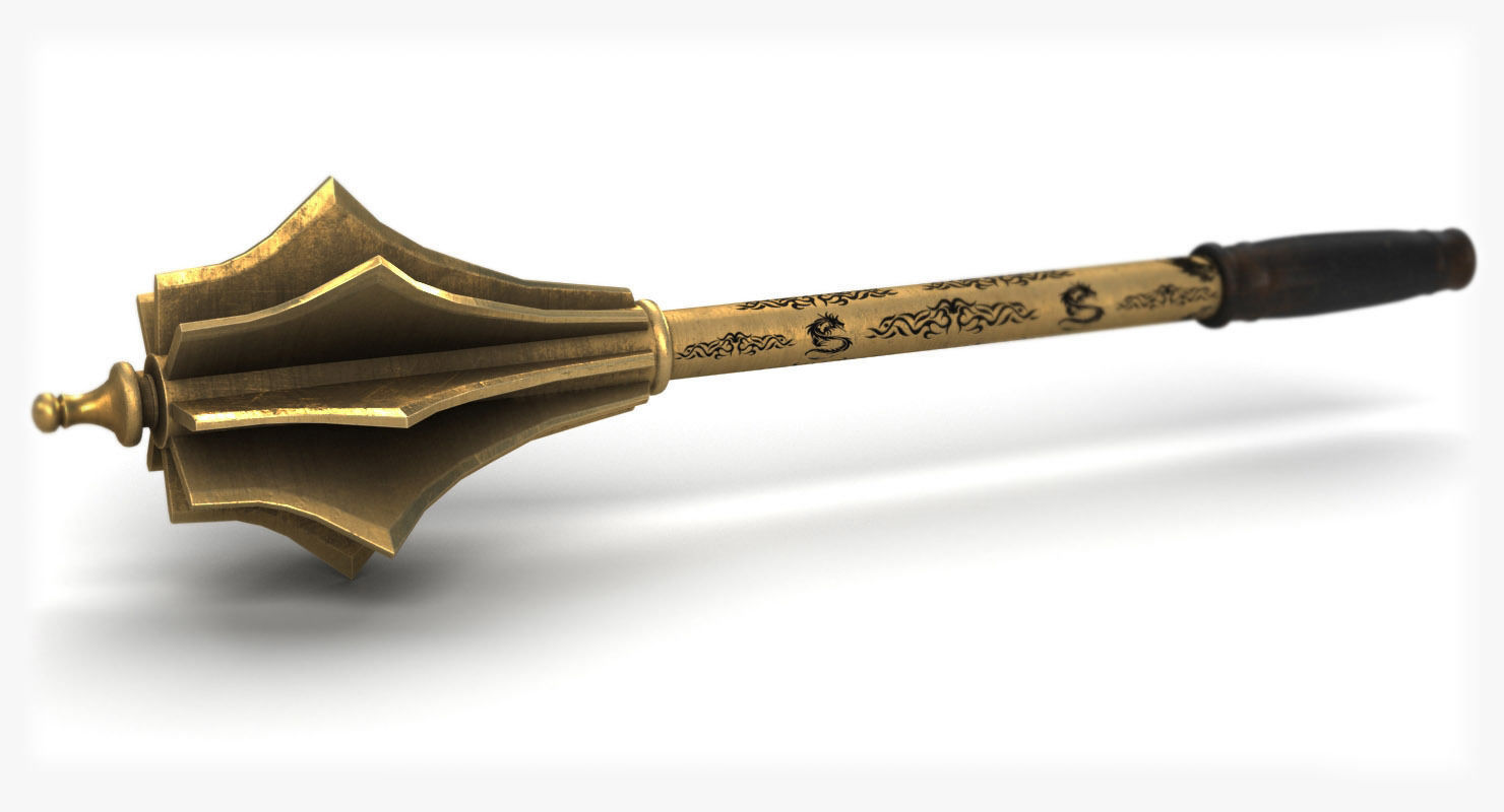 Medieval Mace 3D model_1