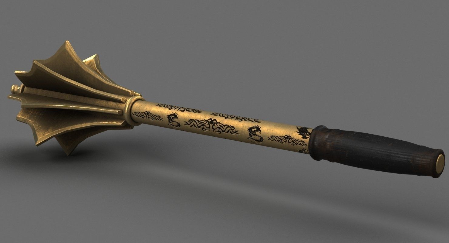 Medieval Mace 3D model_4