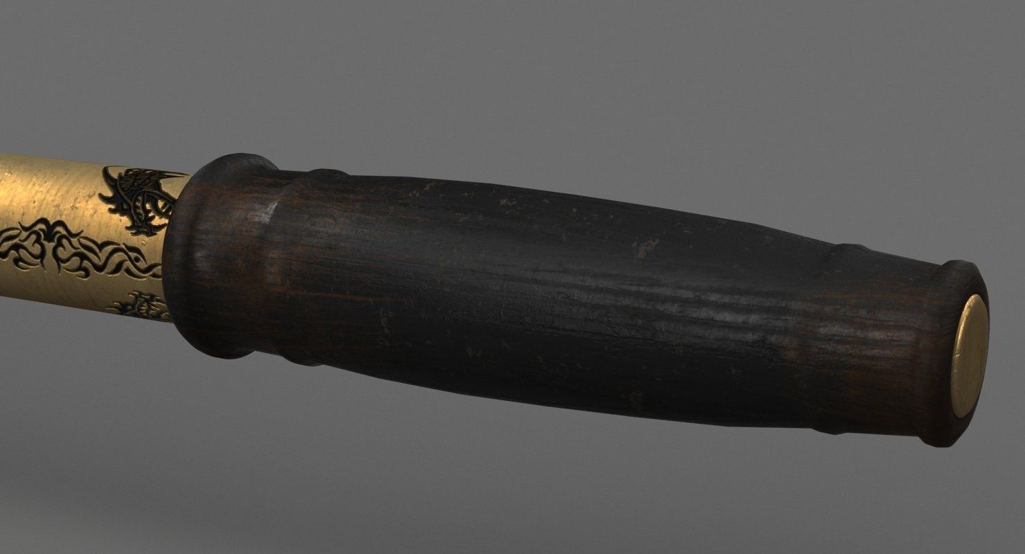 Medieval Mace 3D model_16