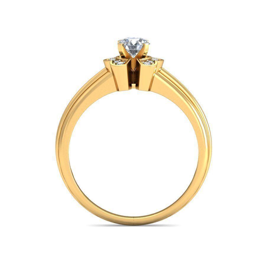 Women solitaire ring 3dm stl render detail 3D print model 3D print model_1