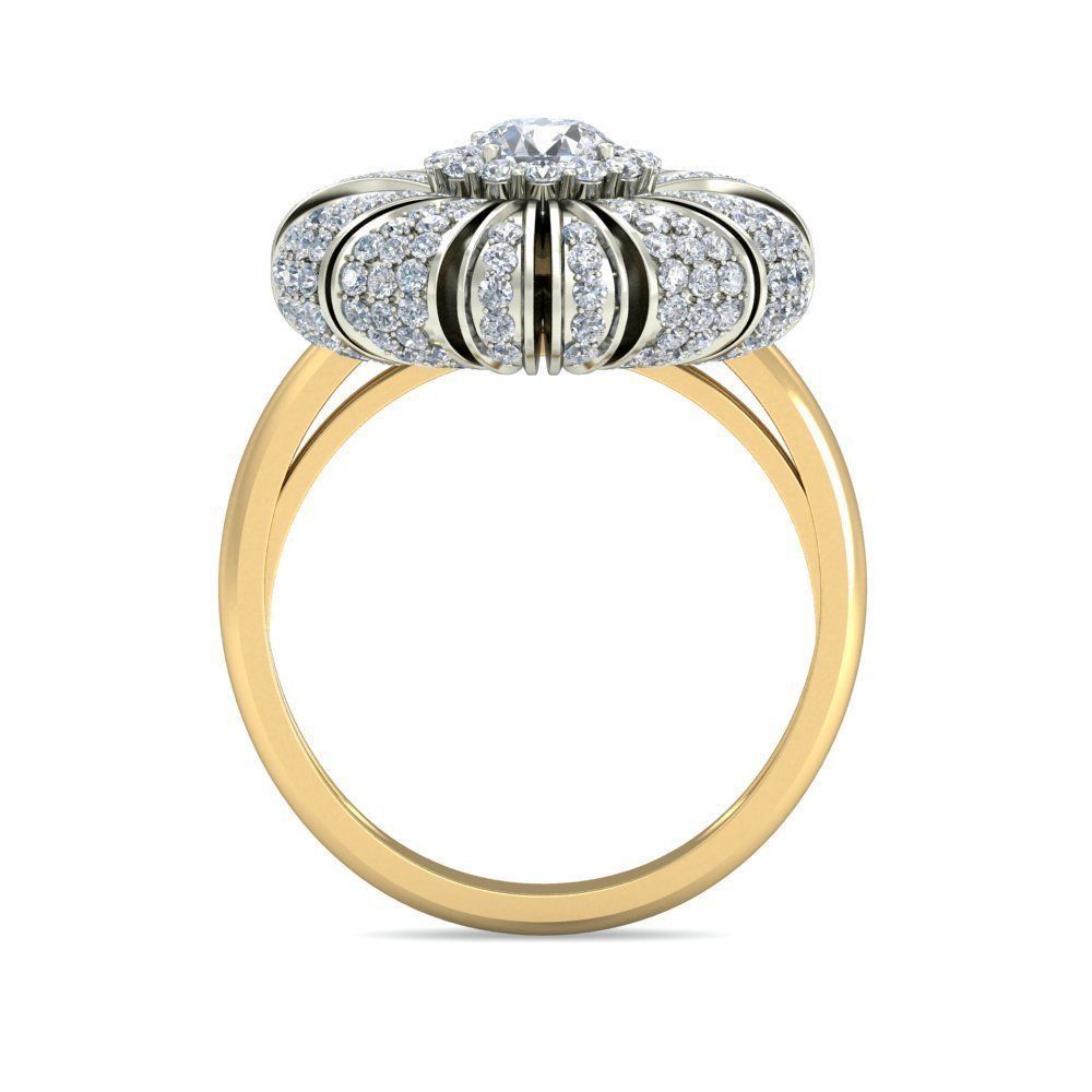 Women solitaire ring 3dm stl render detail 3D print model 3D print model_1