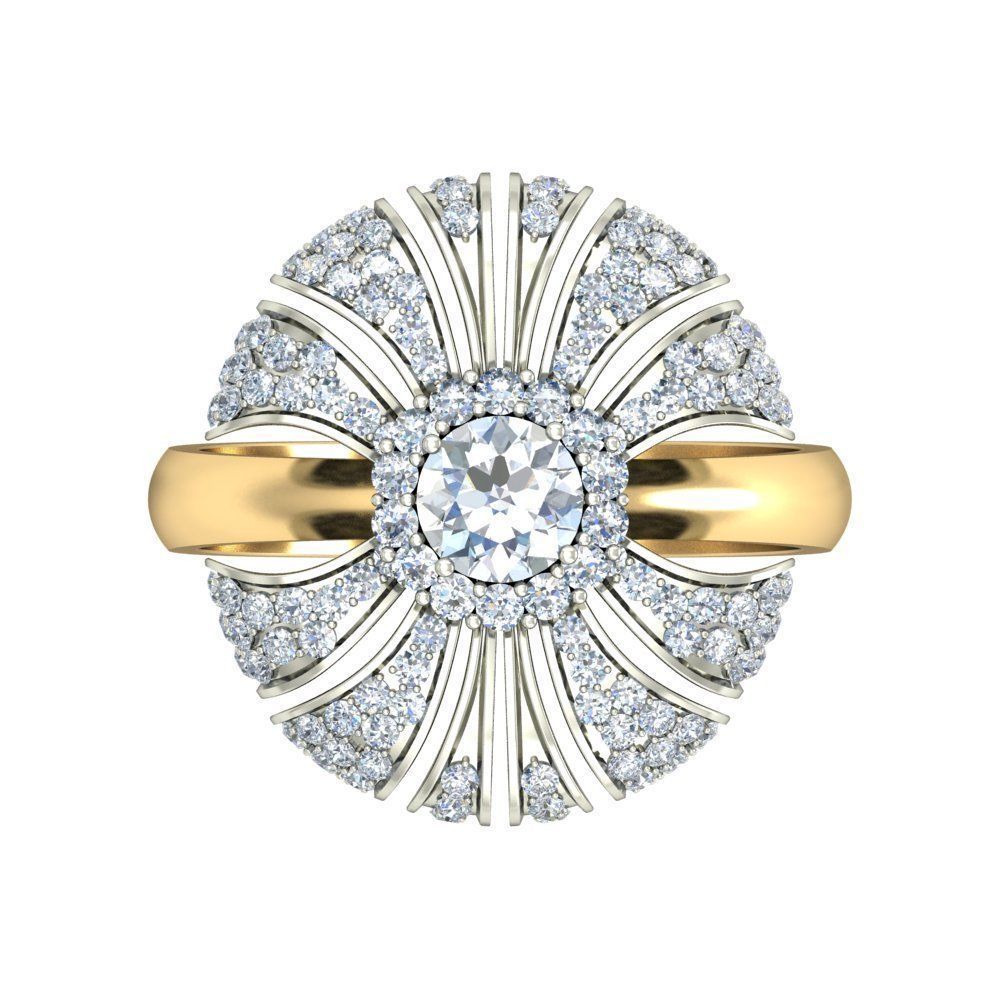 Women solitaire ring 3dm stl render detail 3D print model 3D print model_3