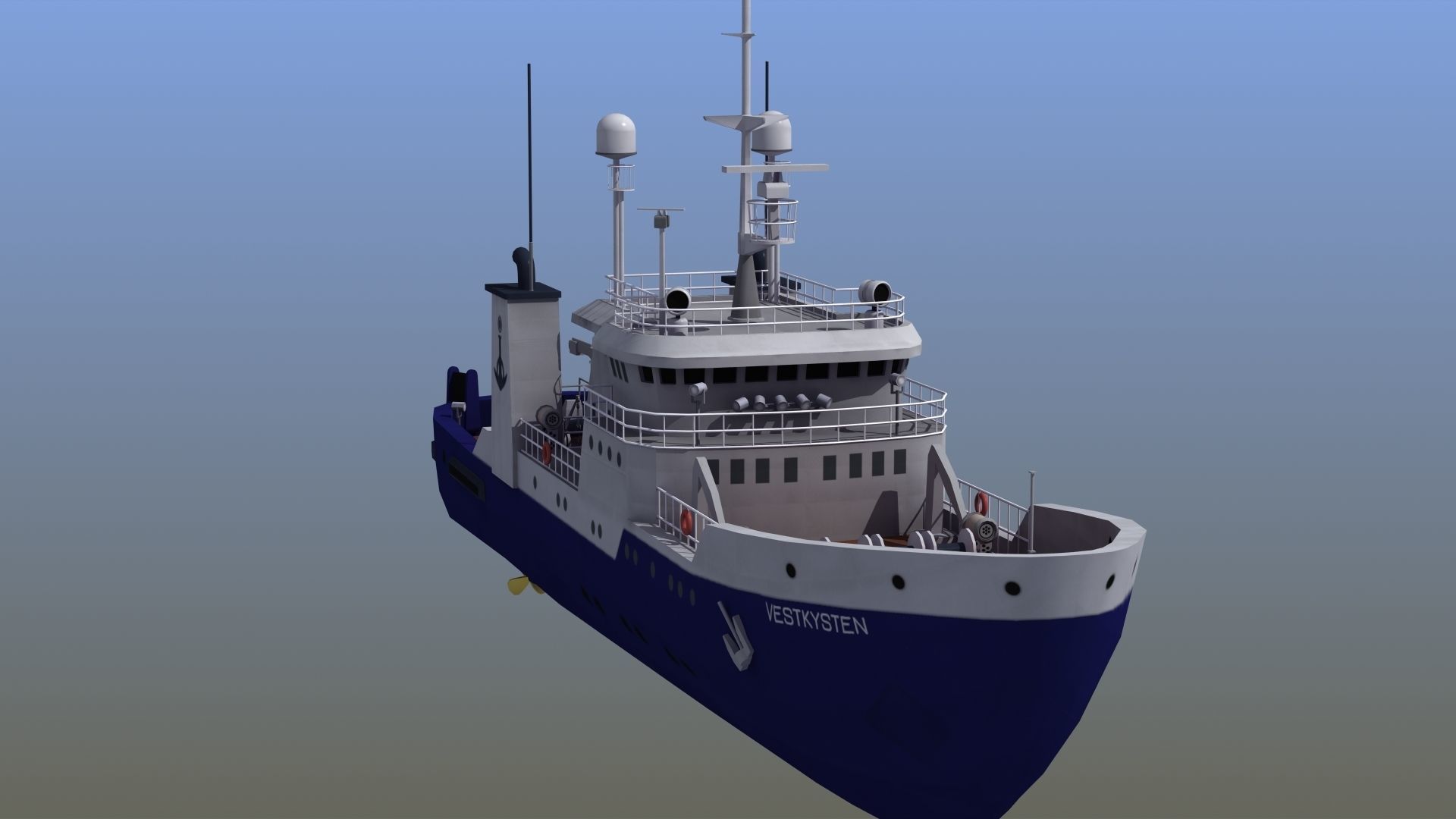 Fisheries Protection Vessel 3D model_33