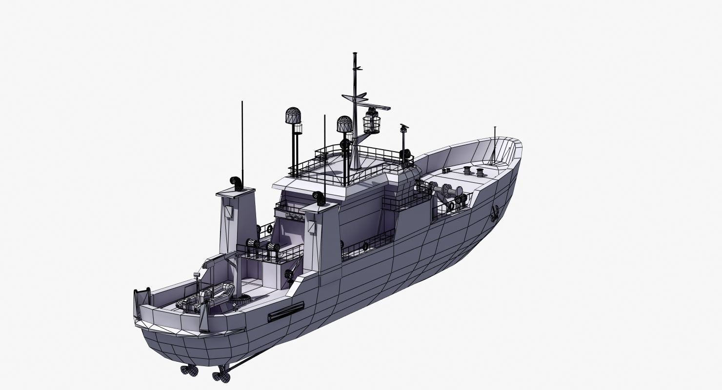 Fisheries Protection Vessel 3D model_16
