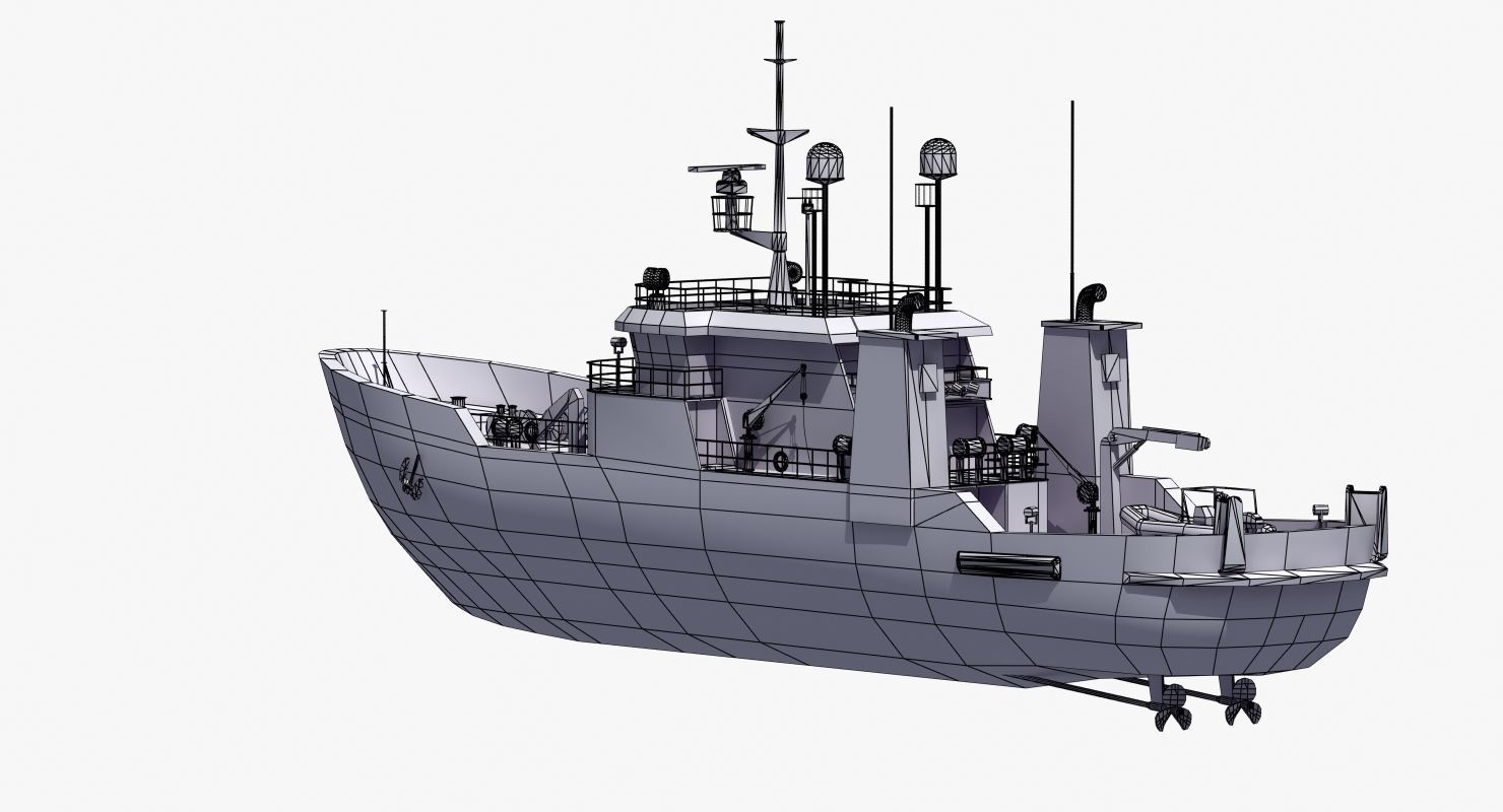 Fisheries Protection Vessel 3D model_26