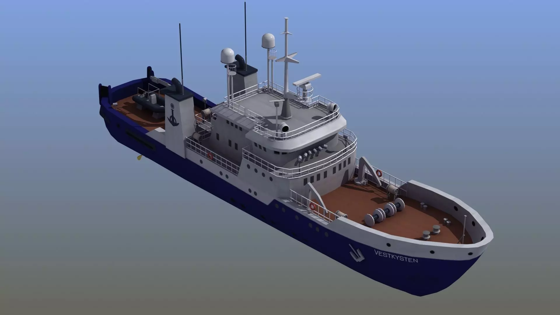 Fisheries Protection Vessel 3D model_0