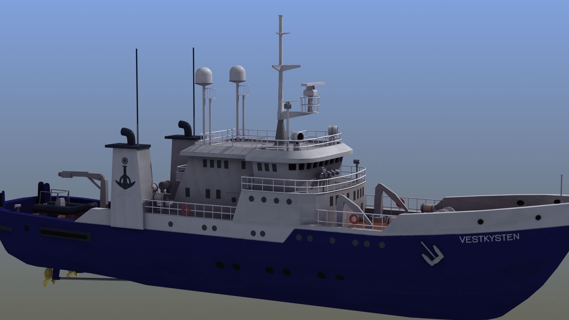 Fisheries Protection Vessel 3D model_29